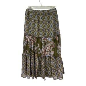Anthropologie Fig & Flowers Floral Skirt Small Whimsigoth Bohemian Forest Fairy